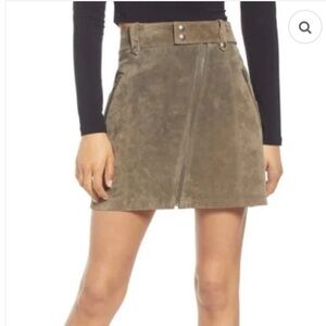 blank NYC Suede skirt size 30 in brown / grey. Short. A-line